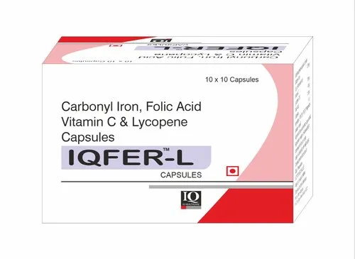 Carbonyl Iron, Folic Acid, Vitamin C And Lycopene Capsule Price: 135/Stripe